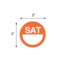 Nevs DaySpots - Saturday 3" circle White w/Orange DDOT-S3 - alternate 2